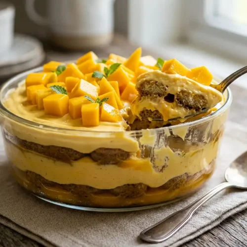 Mango Tiramisu: A Tropical No-Bake Dessert That Tastes Like Pure Sunshine 6 mango tiramisu