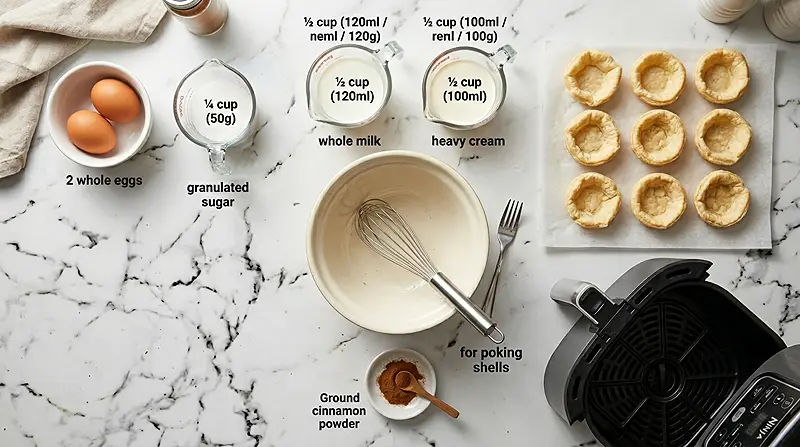 Portugese Egg Tarts Air Fryer 2 air fryer pastel de nata