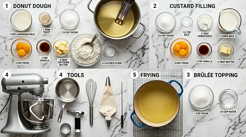 Creme Brulee Donuts 2 baked creme brulee donuts