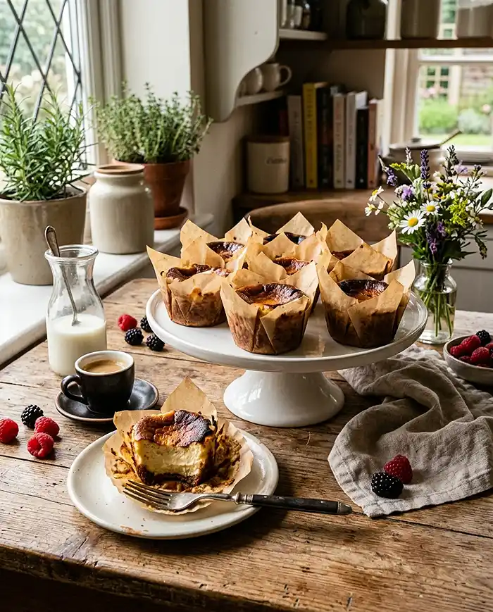 Basque Cheesecake Cupcakes 5 basque cheesecake cupcakes recipe