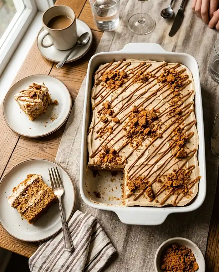 biscoff soaked cake
