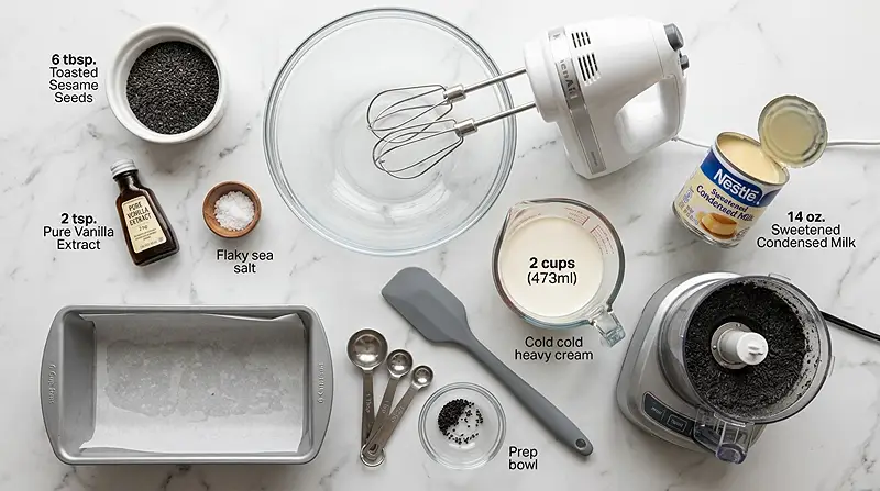 Black Sesame Ice Cream No Churn 2 black sesame ice cream recipe