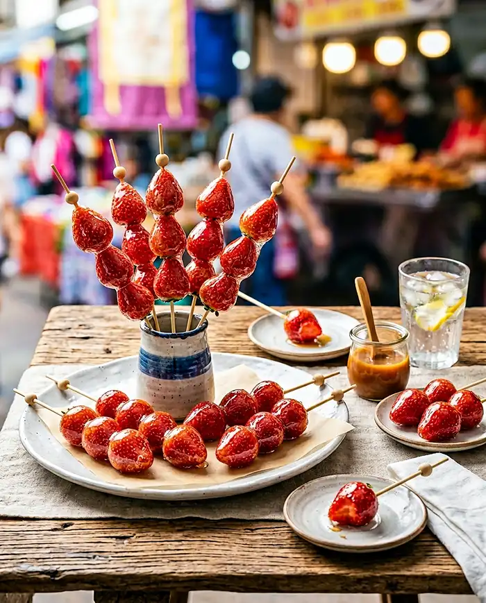 candied strawberry tanghulu