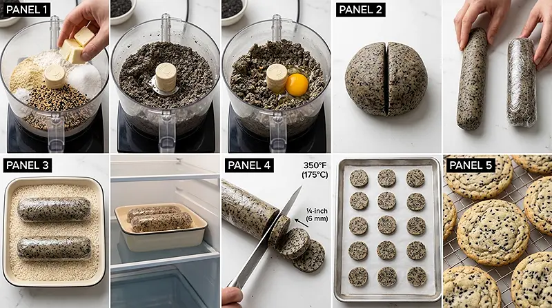 Black Sesame Cookies 3 chinese black sesame cookies