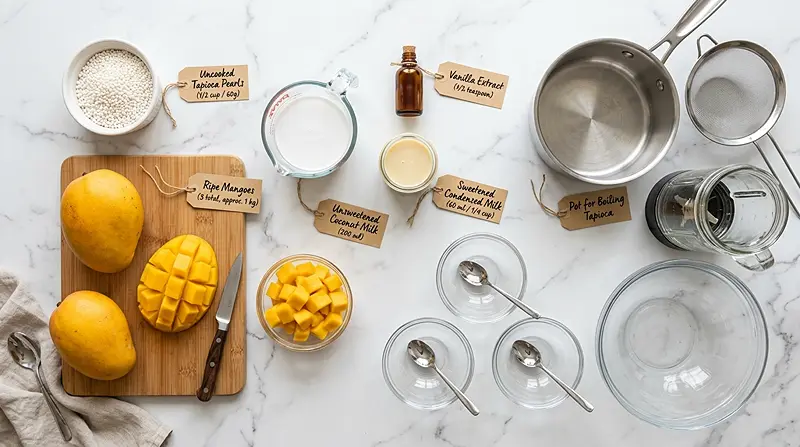 Mango Sago Dessert 2 chinese mango sago dessert