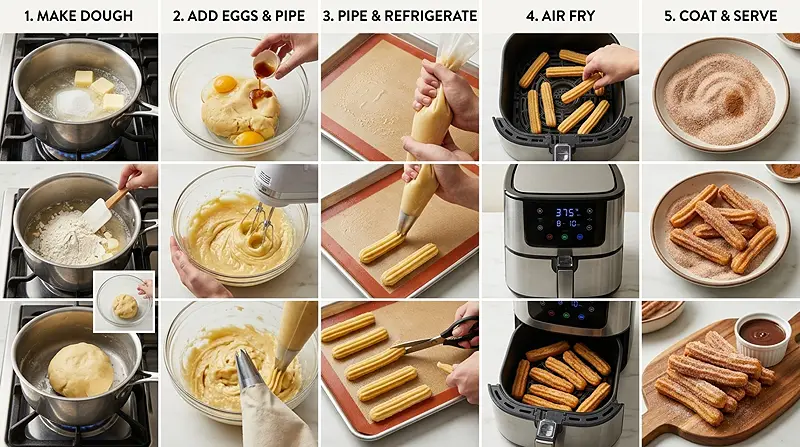cinnamon sugar churros air fryer