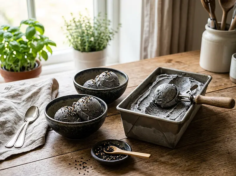 Black Sesame Ice Cream No Churn 5 easy black sesame ice cream