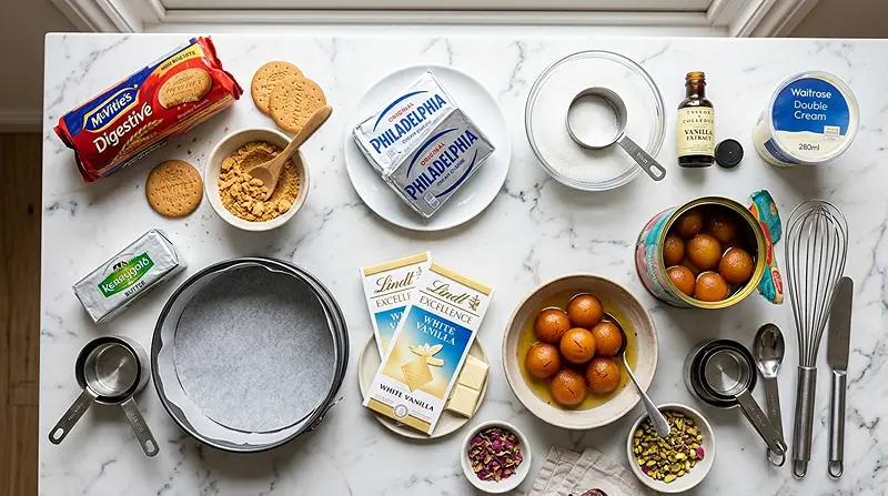 Gulab Jamun Cheesecake 2 indian fusion cheesecake