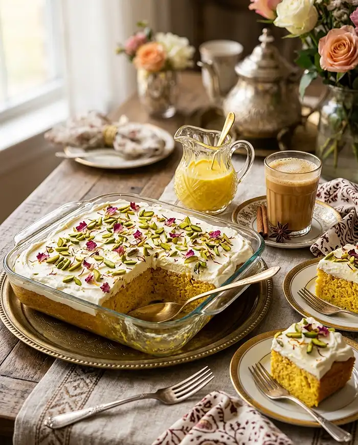 indian saffron milk cake