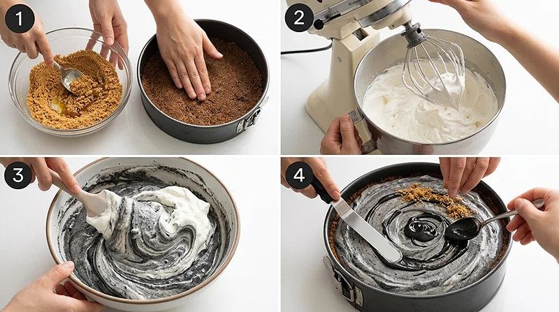 japanese black sesame cheesecake