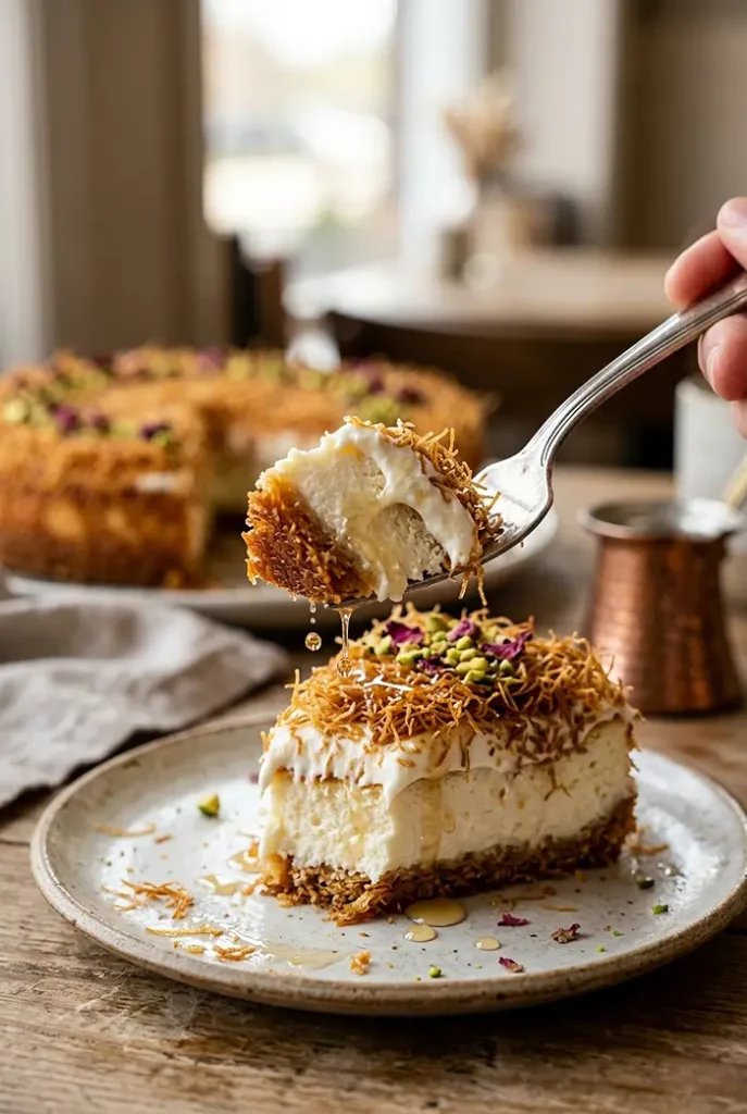 Kunafa Cheesecake 4 kunafa cheesecake recipe
