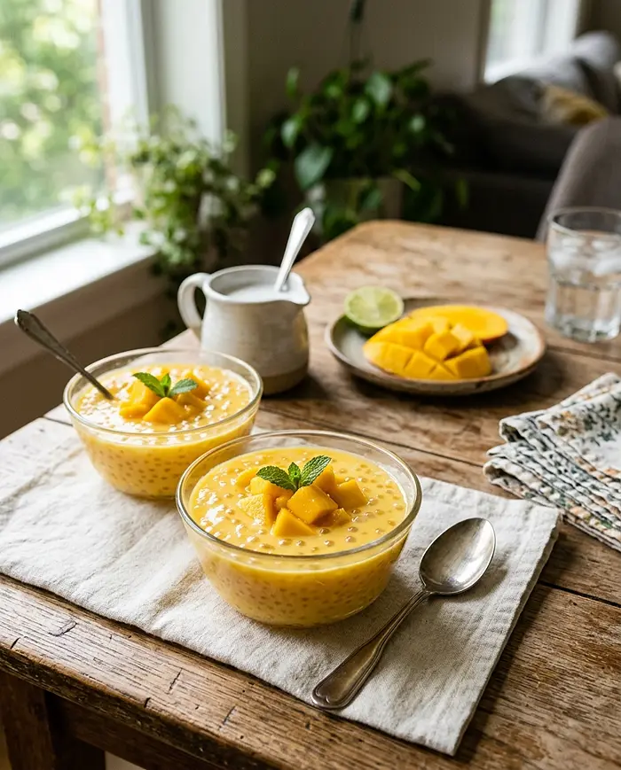 Mango Sago Dessert 5 mango sago pudding