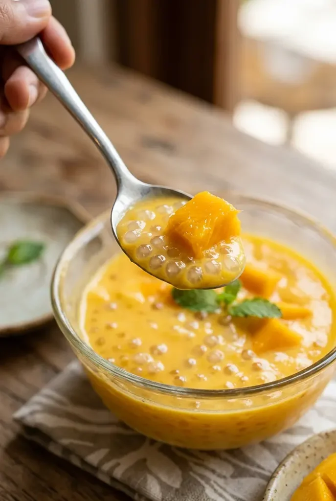 Mango Sago Dessert 4 mango sago recipe