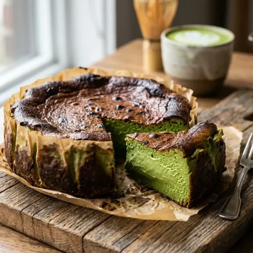 Matcha Basque Cheesecake 6 matcha basque cheesecake