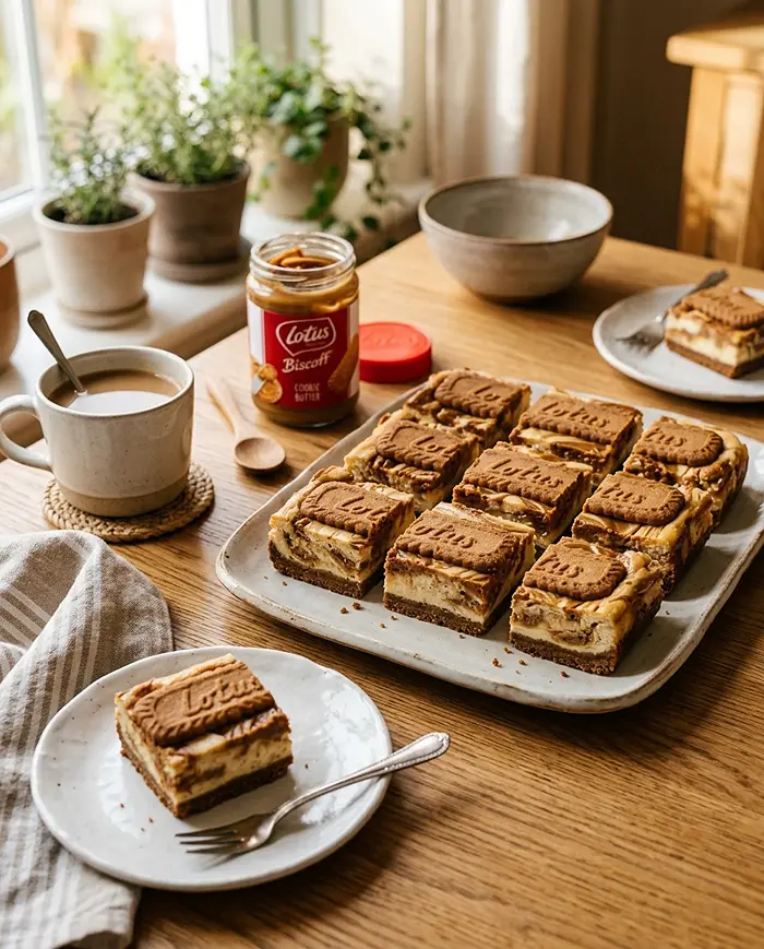 Biscoff Cheesecake Bars 5 no bake biscoff cheesecake bars