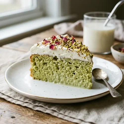 pistachio milk cake