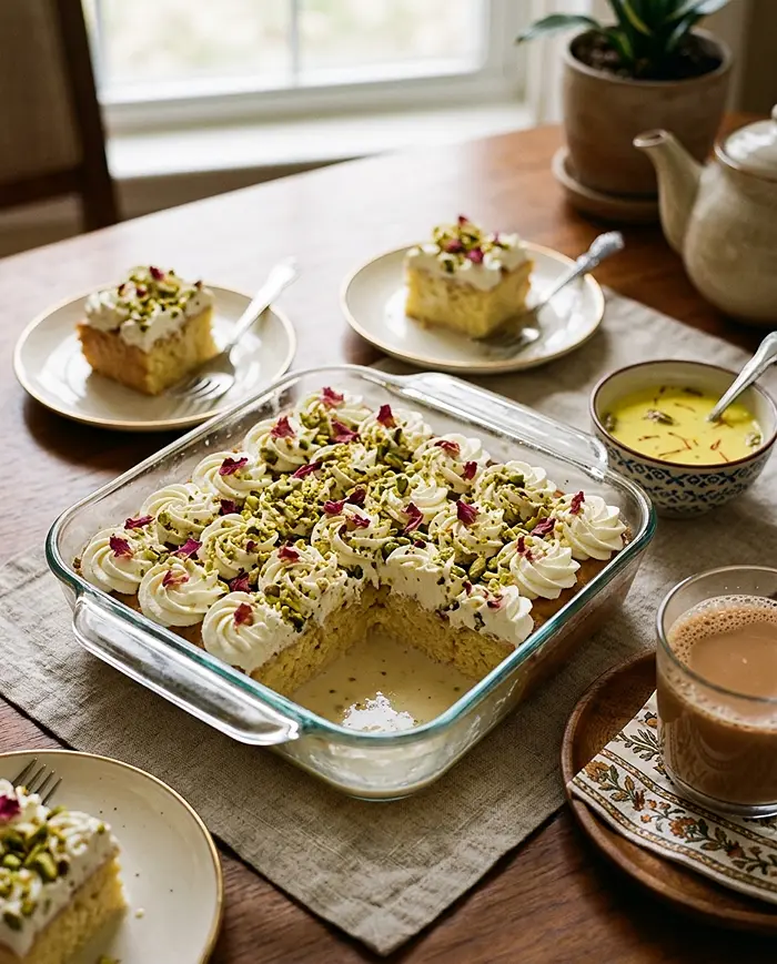 Rasmalai Tres Leches Cake 5 rasmalai milk cake