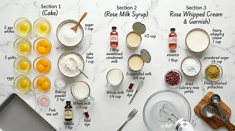 Rose Milk Cake 2 rose tres leches cake