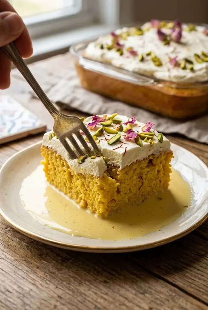 saffron milk cake recipe