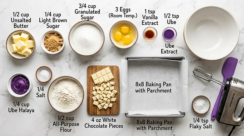 Ube Brownies 2 ube brownies ingredients