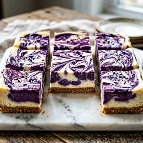ube cheesecake bars
