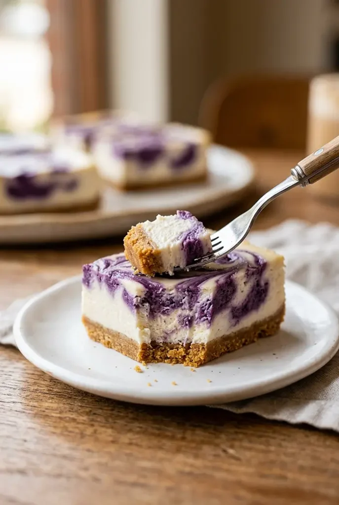 ube cheesecake bars recipe
