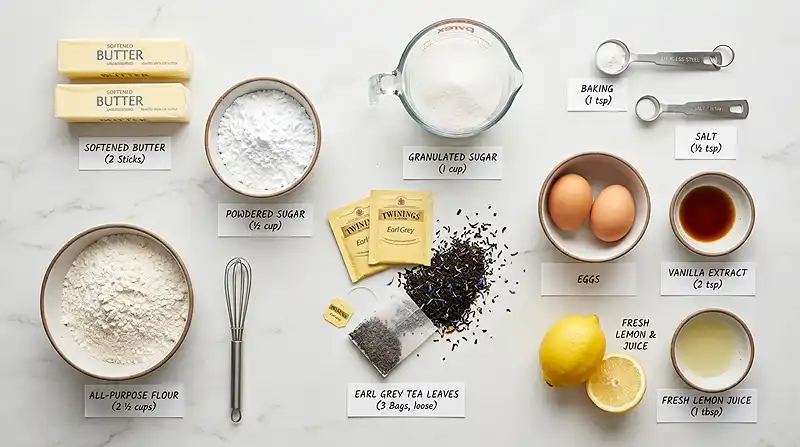 Earl Grey Cookies Recipe Ingredients