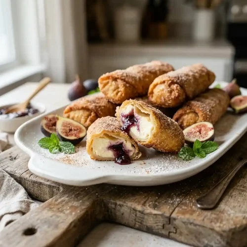 air fryer cheesecake egg rolls