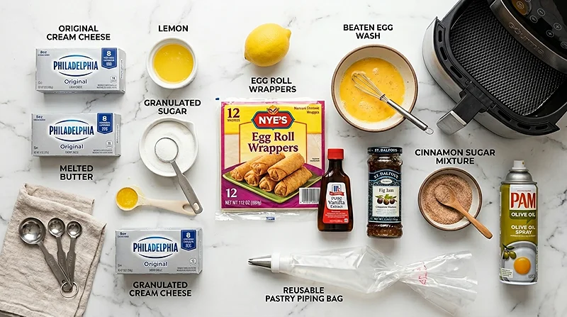 air fryer dessert egg rolls
