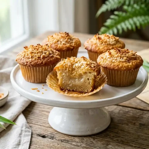 Butter Mochi Cupcakes 6 butter mochi cupcakes