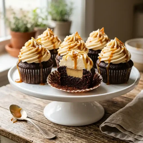 Chocoflan Cupcakes Recipe 6 chocoflan cupcakes