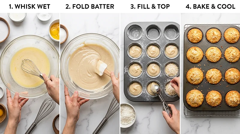 Butter Mochi Cupcakes 3 coconut butter mochi cupcakes