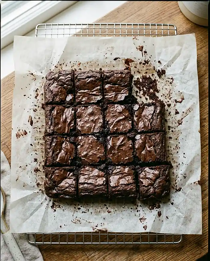 fudgy avocado brownies tray homemade baking