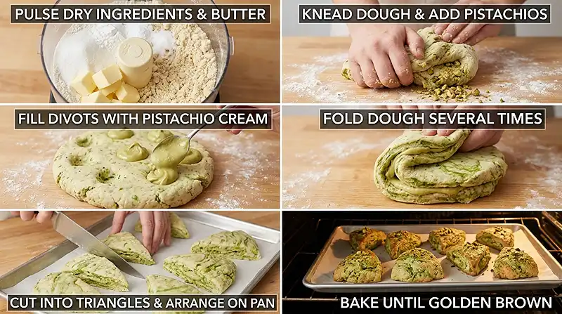homemade pistachio scones