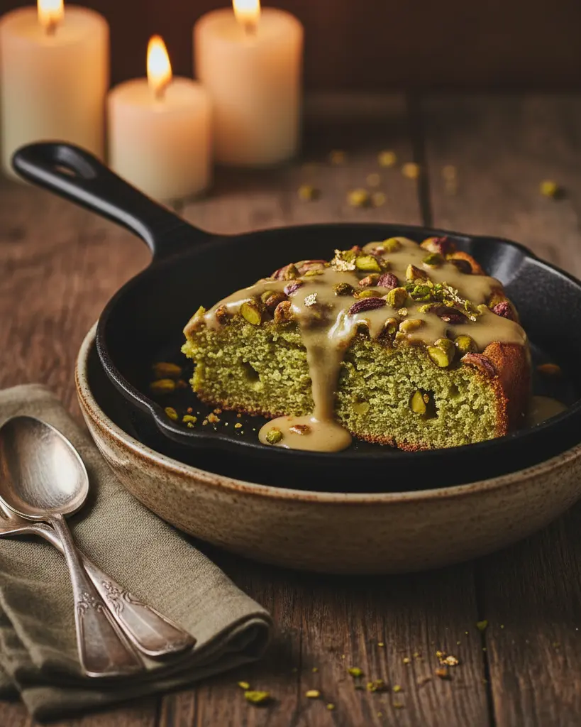 Viral Pistachio Dot Cake: Easy & Delicious! 4 Viral Pistachio Dot Cake final plated dish