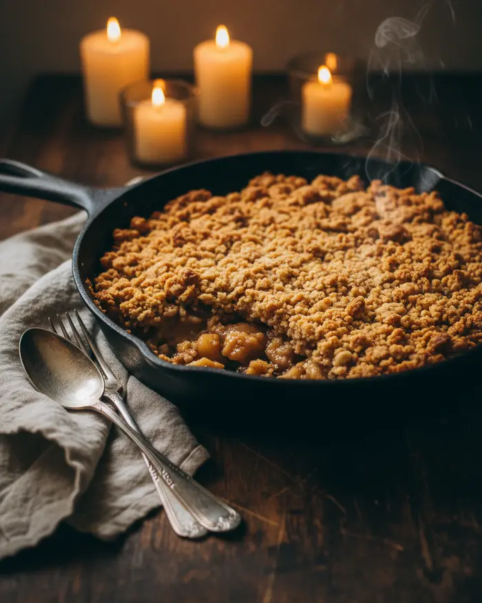 apple crisp recipe final plated dish