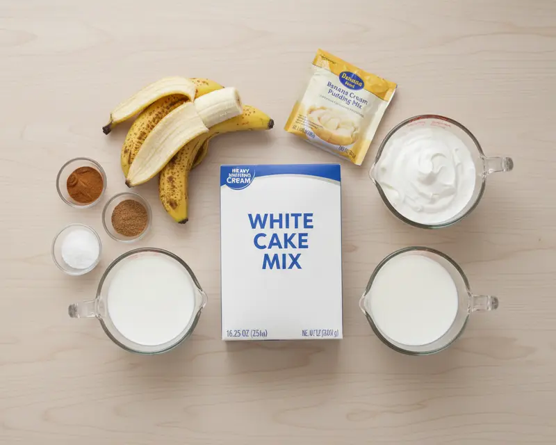 Easy Banana Cake Mix Recipe 2 Banana Cake Mix ingredients