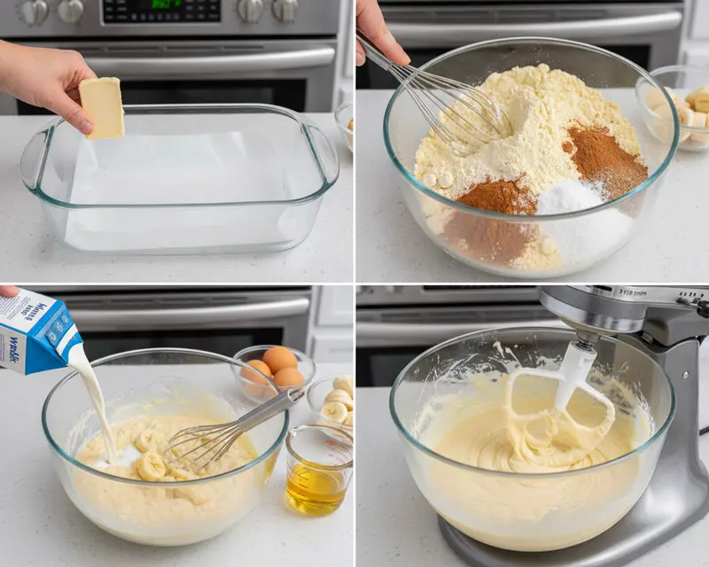 Easy Banana Cake Mix Recipe 3 Banana Cake Mix cooking process