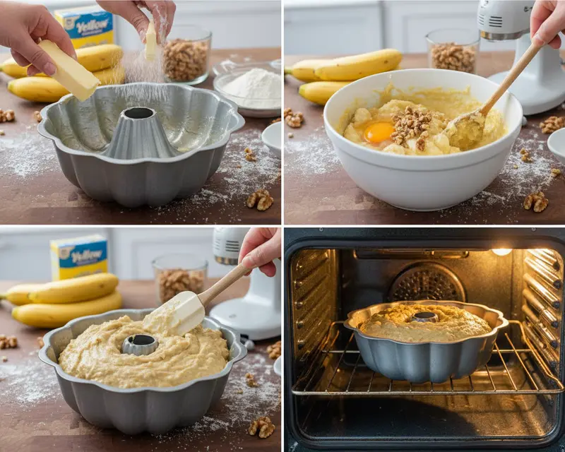 Cake Mix Banana Nut Bread Recipe 3 Cake Mix Banana Nut Bread cooking process