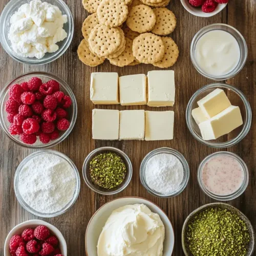 Easy Raspberry and Pistachio Cheesecake 5 Pistachio Raspberry Cheesecake