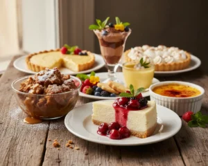 Cheesecakes, puddings & creamy desserts