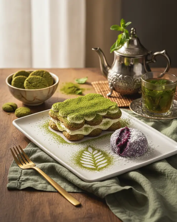 Matcha & international desserts 29 Matcha & international desserts serving suggestion
