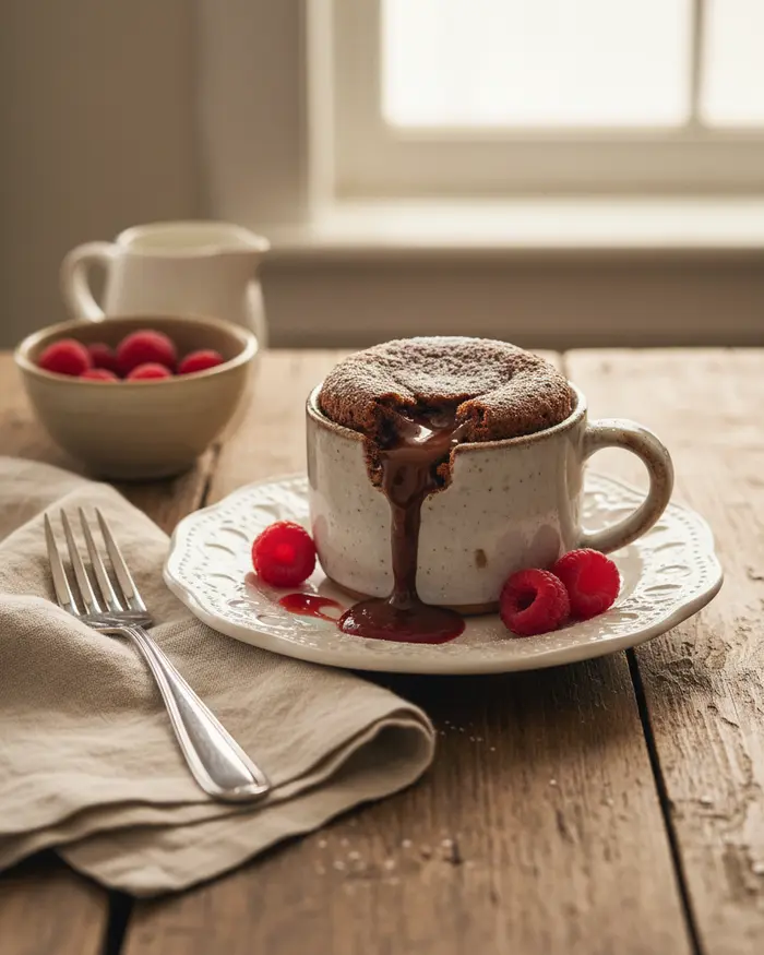 Mug cakes serving suggestion